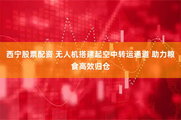 西宁股票配资 无人机搭建起空中转运通道 助力粮食高效归仓